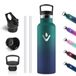Motswedi Thermosfles 500 ml, Roestvrijstalen Waterfles, BPA-Vrij, Thermofles, 304 RVS, Dubbelwandige, 18/8 Roestvrij Staal, Lekvrij, Waterfles voor Sport, Camping, kantoor, Donkergroen & Donkerblauw