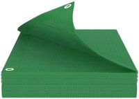 vidaXL Zeil met oogjes, groen, 6 x 8 meter, 140 g/m² PE