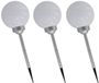 Gerimport Solar Prikspot - 3 stuks - Tuinlamp - Grote Bol - Zonne-energie - H56 cm