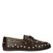 DWRS LATTY big studs leren bootschoenen met print - donkerbruin