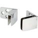 Siso SQUARE Glass Door Hinge, Metal Top + Bottom, 4-6mm Glass Thickness, Polished Chrome