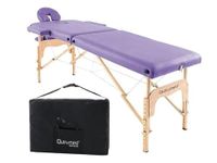 QUIRUMED Inklapbare Houten Massagetafel Easy, Kleur wit, 186 x 66 cm