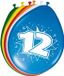 Folat Bv 12 jaar verjaardag ballonnen - 24 stuks - mix kleuren