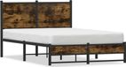 Maison Exclusive Lit en métal de haute qualité, finition chêne fumé, sans matelas, dimensions 120x200 cm
