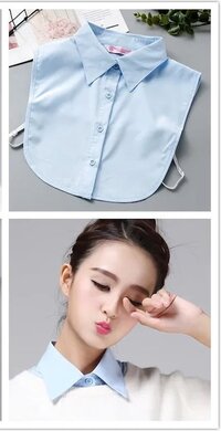 CHPN - Los kraagje - Lichtblauw - Katoen/Polyester - One size - Unisex