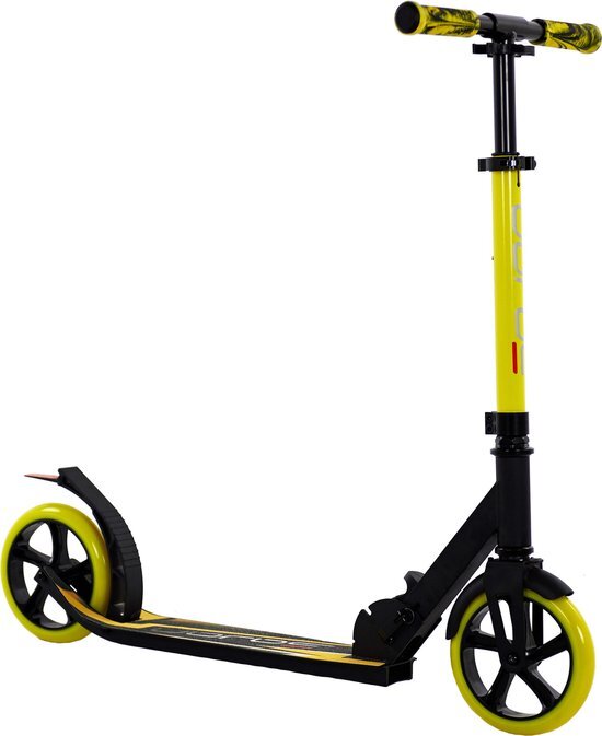 Sajan Step - Aluminium - Grote Wielen - 18cm - Geel - Autoped - Scooter