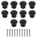 Amig - Pack of 10 Furniture Knobs - Diameter Ø28 mm - Matte Black - Zamak - Mod. 803