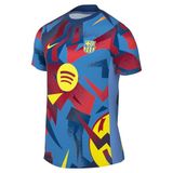 Nike FC Barcelona Academy Pro Fourth Dri-FIT Pre-Match Voetbalshirt Korte Mouw Heren Blauw M
