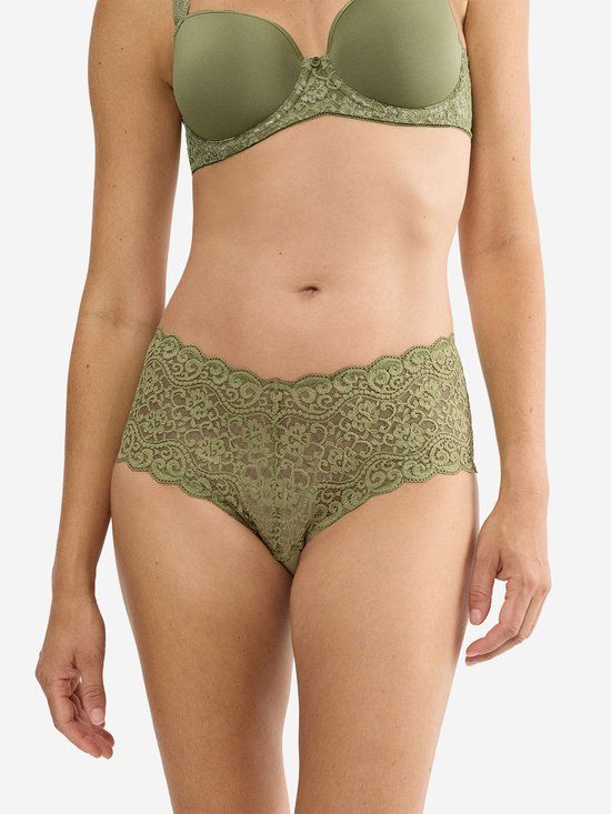 Triumph Dames maxi slip Amourette olijfgroen