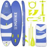 Huiike SUP Board - Opblaasbaar Paddle Board met Accessoires, Peddel, Vinnen, Pomp - Stand Up Paddle met Hoge Stabiliteit - 305 x 84 x 15 cm - Max. 130 kg