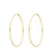 Lucardi Dames Oorbellen 60mm - Oorbellen - Cadeau - Echt Zilver - Goudkleurig
