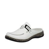 Rieker Dames clogs Basic wit Imitatieleer Maat 38