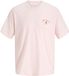 Jack & Jones T-shirt Chalk Pink Katoen Regular Fit Ronde Hals Korte Mouw Effen Casual