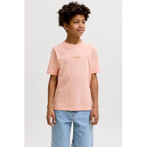 JACK&JONES Jongens T-shirt 164 Katoen Peach Melba