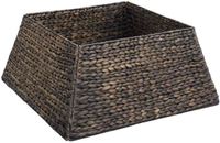 vidaXL Kerstboomkraag Vierkant Zwart 60 x 60 x 28 cm Waterhyacint