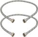 KOTARBAU® 2 Pièces - Tuyau de raccordement flexible 1/2" x 1/2" - Tuyau de robinet flexible 90 cm - Tuyau de raccordement sanitaire - Tuyau de connexion flexible - Tuyau de raccordement pour robinetterie - avec tresse en acier inoxydable