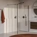Brauer Oblivion Inloopdouche Helder Glas 130 x 200 cm met Zijwand 30 cm incl. Glascoating PVD Gunmetal Geborsteld