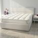Topper, Basic gewatteerde topper, wit, enkel 80 x 195 cm