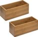 5five Opbergbox - Bamboe Hout - Bruin - 23 x 9,5 cm - 2 Stuks
