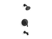 Kohler SIMPLICE Rite-Temp TS27391-4G-BL 1.75 GPM Bad- en Douchekraan Trimset, Mat Zwart