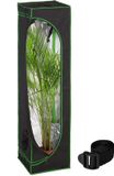Relaxdays kweektent - 160 x 40 x 40 cm - reflectiefolie binnenin - verduisterend - zwart-groen