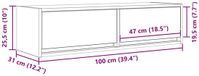 vidaXL Meuble TV 100 x 31 x 25,5 cm Chêne fumé Bois modifié