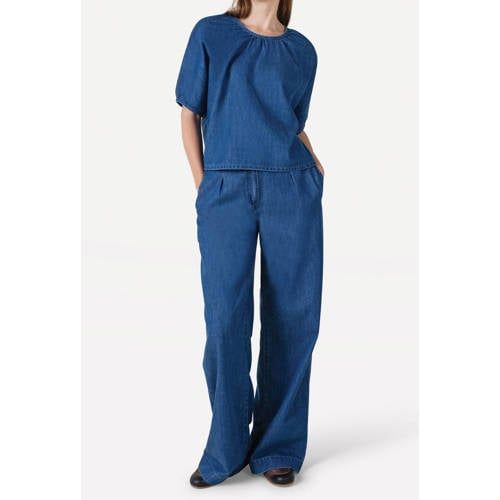 Another-Label wide leg jeans medium blue denim