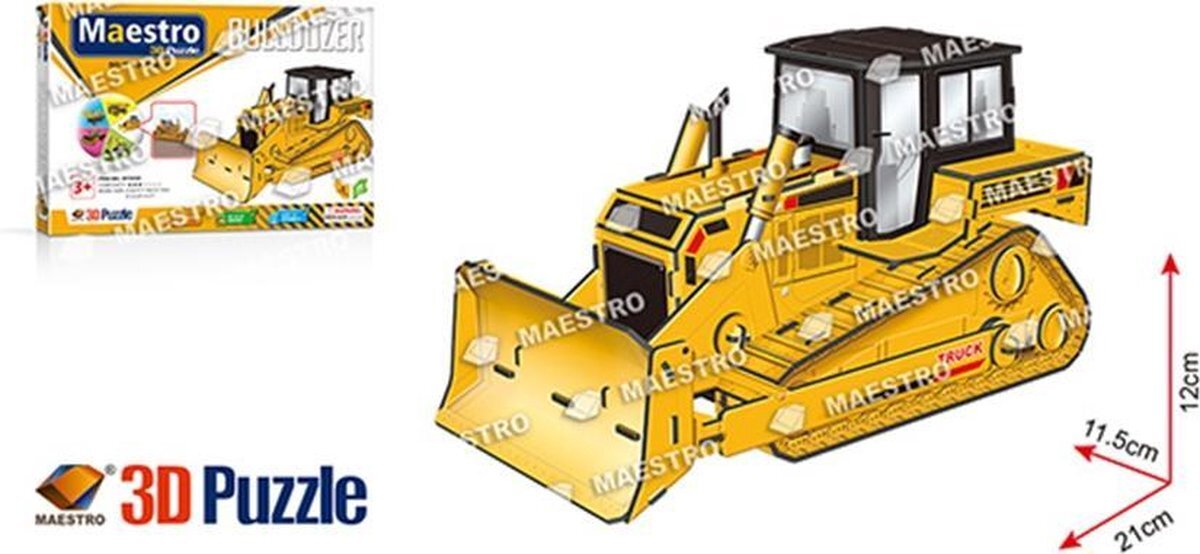 Maestro Maesto 3D puzzle Bulldozer