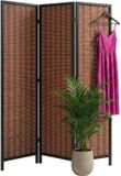 Relaxdays Kamerscherm 3 panelen - 170 x 120 cm - opvouwbaar - bruin