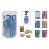 Free & Easy 100 eurobiljet spaarpot - metaal - 13 cm