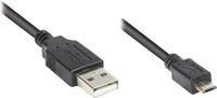 Alcasa 2510-MB006 USB-kabel 0,6 m USB 2.0 USB A naar Micro-USB B Zwart