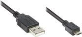 Alcasa 2510-MB006 USB-kabel 0,6 m USB 2.0 USB A naar Micro-USB B Zwart