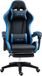 Vinsetto Gaming Stuhl Kunstleder Schaumstoff Nylon Stahl 65L x 65B x 121-129H cm Schwarz+Blau