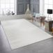 Tapis d'extérieur moderne avec motif circulaire en crème – résistant aux intempéries et facile d'entretien. Dimensions : 140 x 200 cm
