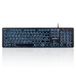 Perixx PERIBOARD-317R Bedraad USB-toetsenbord met achtergrondverlichting, hoofdletters, driekleurige heldere led, elegante ronde toetsen, Duitse QWERTZ-lay-out