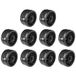 cyclingcolors Set van 10 kunststof wielen - 30 mm - Zwart