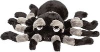 Suki gifts Pluche knuffel spin - tarantula - zwart/grijs - 22 cm