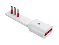 Le Aazzoni Emilia Flat ROSI Store-adapter, 90°, ultraplat, 10A, 2P + T, wit, serie