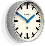 Newgate Wandklok - Verzinkte Uitvoering met Blauwe Wijzers