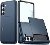 Selected by GSMpunt.nl Hoesje met Kaarthouder Slider Geschikt voor Samsung Galaxy S23 | Blauw