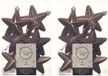 Decoris Kersthanger Sterren - 24 stuks - Walnoot Bruin - 7 cm - Kunststof