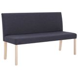VidaXL Bankje 139,5 cm polyester donkergrijs