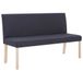 VidaXL Bankje 139,5 cm polyester donkergrijs