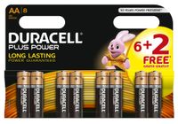 Duracell Plus Power AA Alkaline Batterijen - 8 stuks