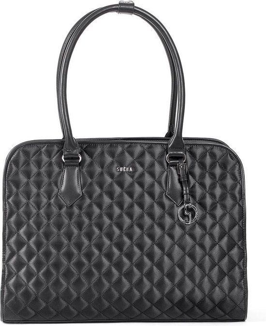 Socha Businessbag Black Diamond 14 - 15.6 inch - Black - Imitation Leather