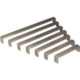 Gedotec AG10004 Poignée de meuble en acier inoxydable brossé mat, argentée, distance des trous 160 mm