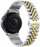 By Qubix Qubix - Stalen band - Zilver / goud - Smartwatch bandje 22mm - Geschikt voor Garmin Venu 4 - 45mm