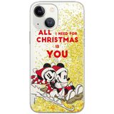 ERT GROUP mobiel telefoonhoesje voor Apple iPhone 13, origineel en officieel erkend Disney patroon Mickey & Minnie 015, met glitter overloopeffect