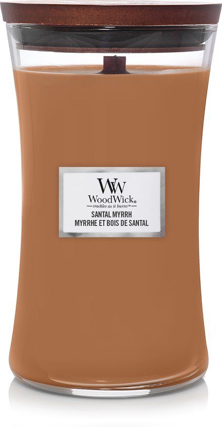 WoodWick Santal Myrrh Large Candle - Brown