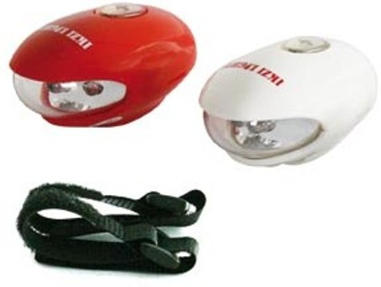 Ikzi light Haai Led Set - Fietsverlichtingset - LED - Batterij - Wit/Rood